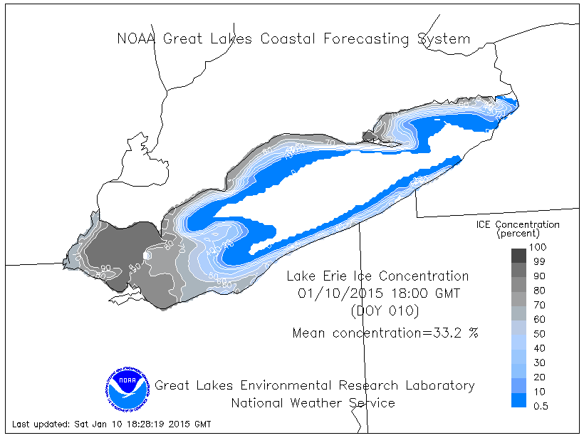 Lake Erie Ice Cover January